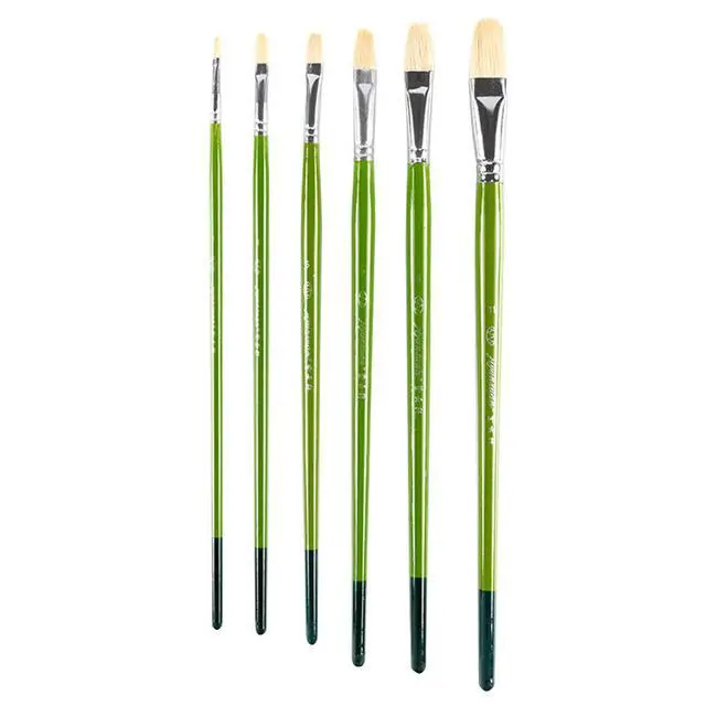 Alt view image 3 of 3 - 1Set Oil Paint Brushes Set Professional Wooden Handle Watercolor Acrylic Gouache Painting Kit for Students Beginners Artists