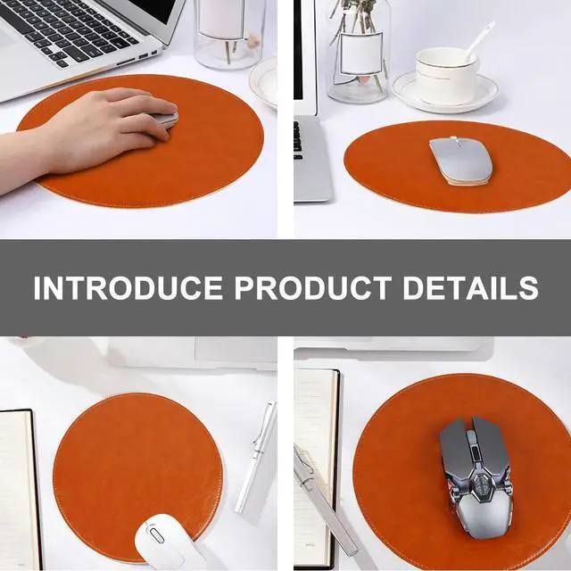Alt view image 2 of 3 - Round Mouse Pad Microfiber Surface Smooth Glide Precision Control Double-Sided Design Comfortable No Deformation Home Office