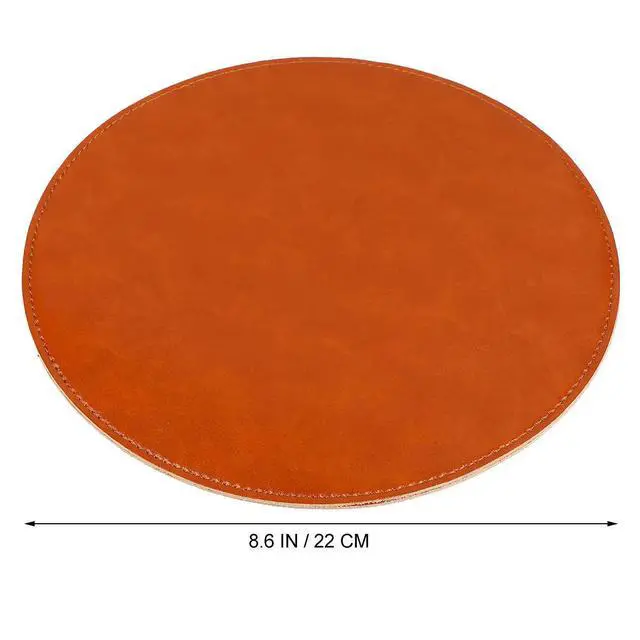 Alt view image 3 of 3 - Round Mouse Pad Microfiber Surface Smooth Glide Precision Control Double-Sided Design Comfortable No Deformation Home Office