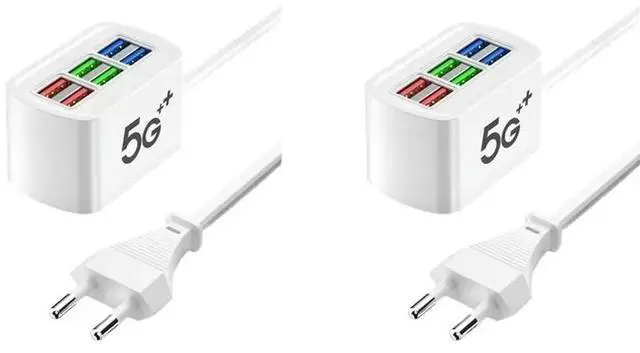 Main image of 2X USB Power Strip Phone Adapter Multiport Head Socket Wall For HUB Splitter EU-P