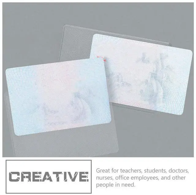 Main image of 100 Pcs Clear Card Sleeves ID Badge Protector for Credit Bank Bus Metro Social Security Business Key Holder PVC White
