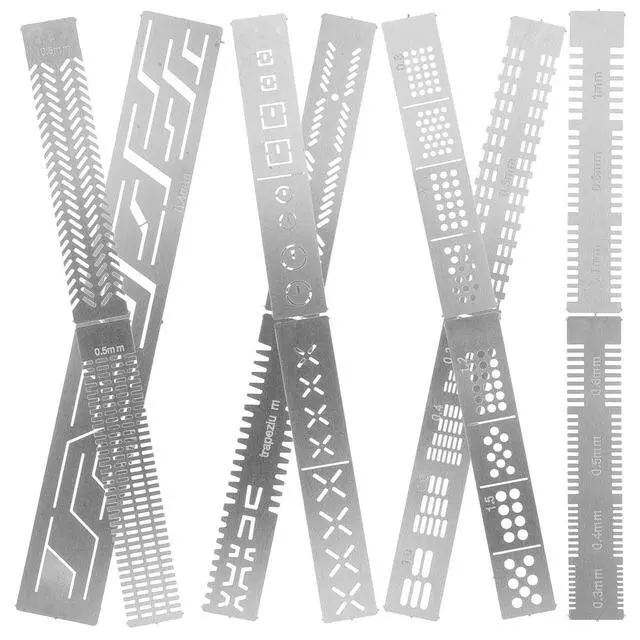 Alt view image 2 of 3 - 1Set Stainless Steel Carving Auxiliary Ruler DIY Figure Craft Details Renovation Line Scribe Ruler l Multi-Use Handy Tool