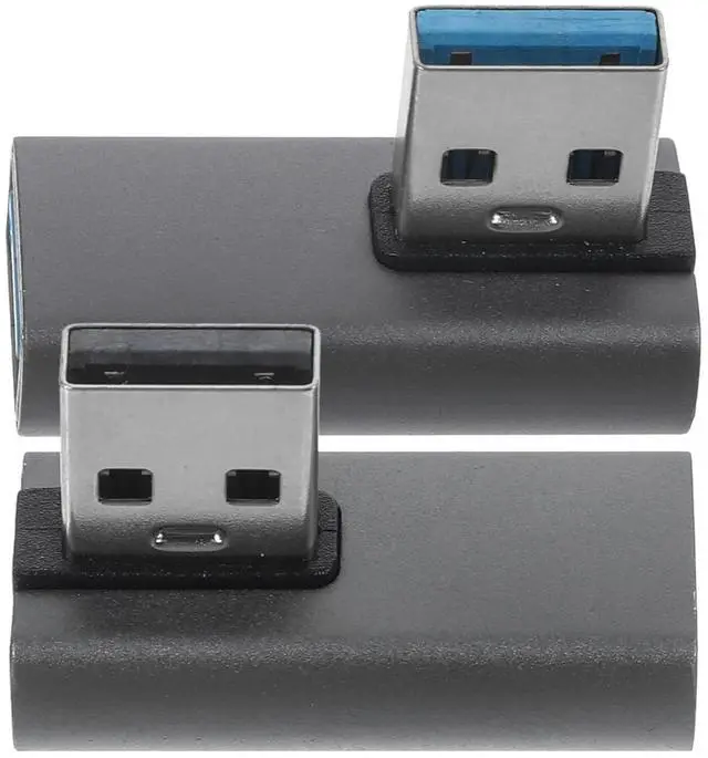 Main image of 2Pcs USB 90 Degree Adapter USB A 3.0 Male to Female Right Angle Connector Extender for Computer Laptop Phone Accessories