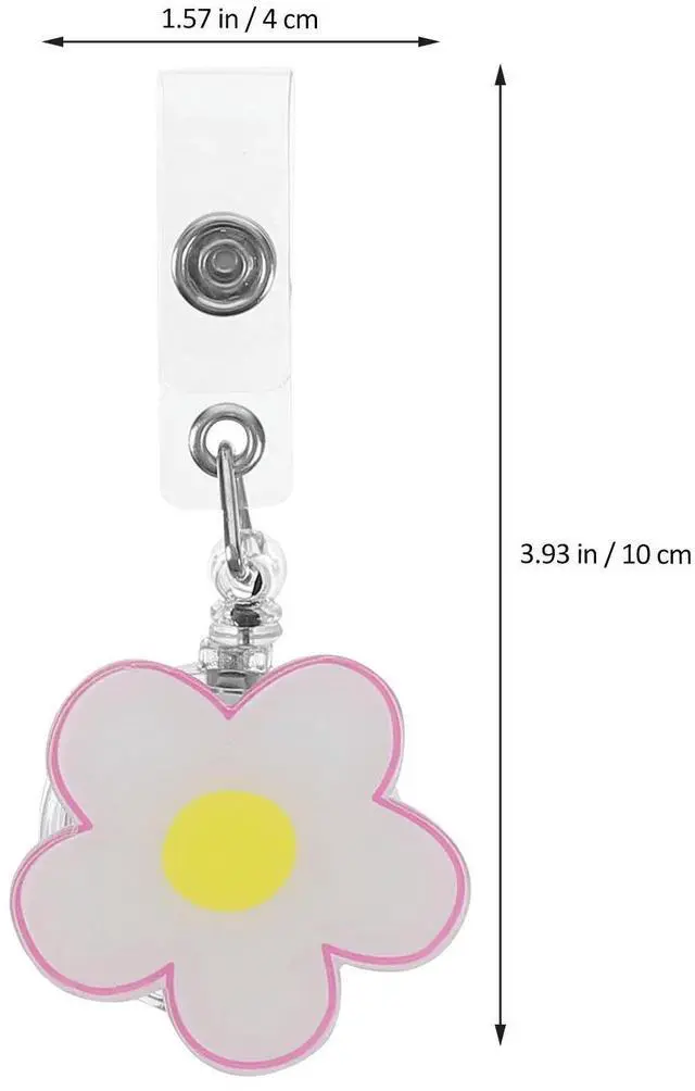 Alt view image 2 of 3 - 4Pcs Retractable Badge Holder Acrylic Id Card Holder with Reel Clip for Nurses Office Workers Convenient Swiping Scanning Chest