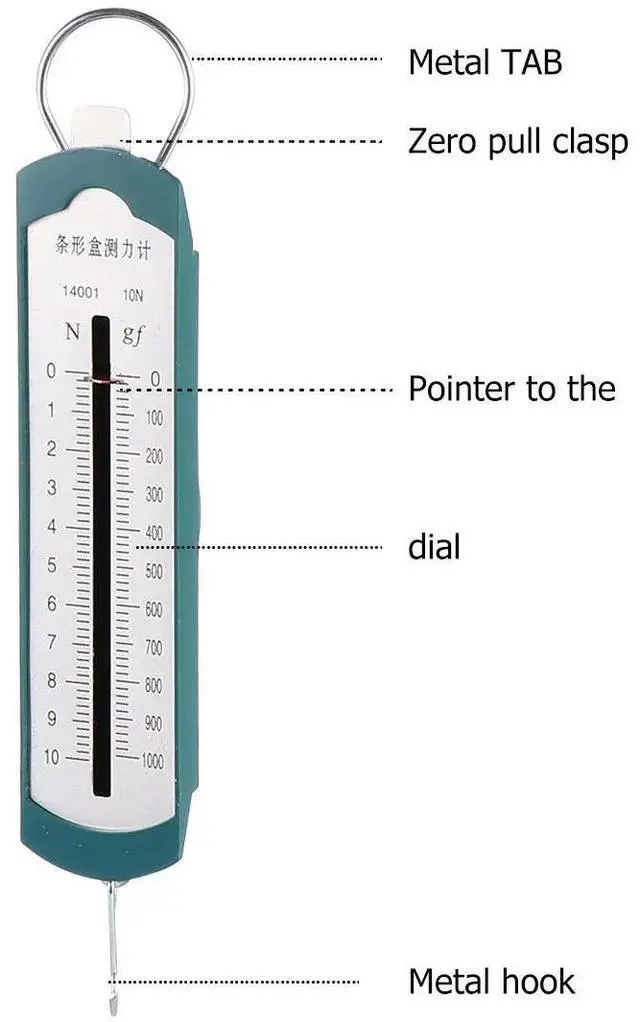 Main image of 1Set Spring Dynamometer Stainless Steel High Precision Force Gauge for School Physics Measurement Teaching