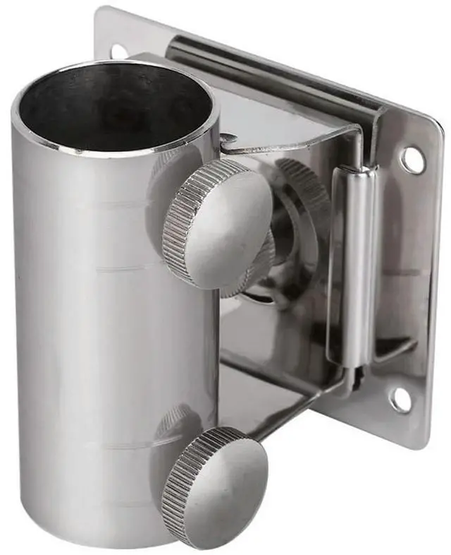Alt view image 3 of 3 - Adjustable Stainless Steel Fishing Umbrella Base Stand - Bracket Holder for Fishing Box
