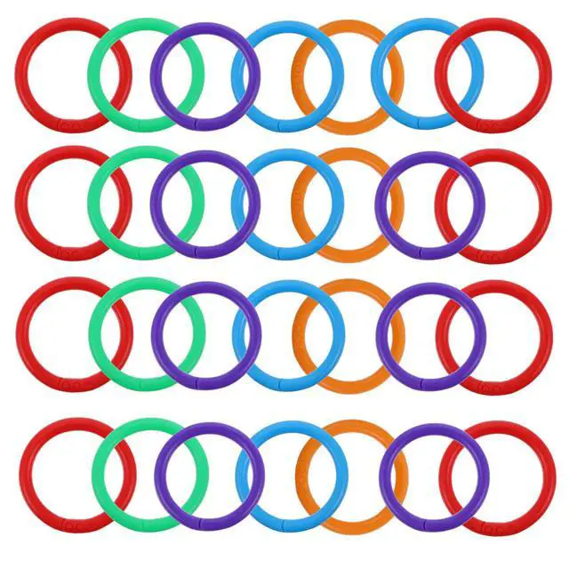 Alt view image 2 of 3 - 100Pcs Plastic Loose Leaf Rings Heavy Duty Snap Book Binder Rings for Document Organization Memo Filing Sample Holders Paper