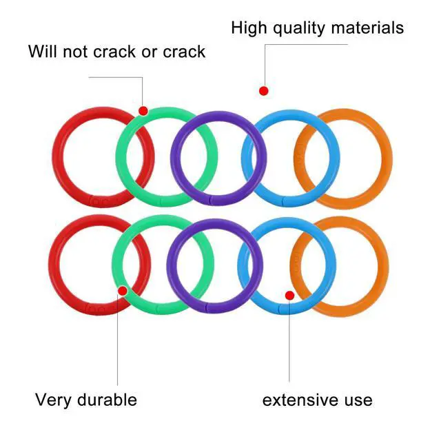 Alt view image 3 of 3 - 100Pcs Plastic Loose Leaf Rings Heavy Duty Snap Book Binder Rings for Document Organization Memo Filing Sample Holders Paper