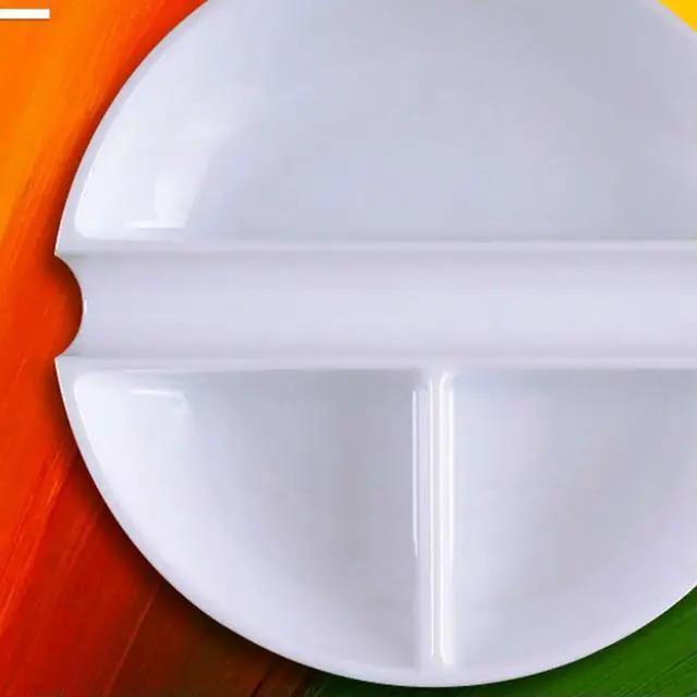 Alt view image 2 of 3 - 3Pcs Safe Premium Plastic Paint Trays Palette Set Space Saving for Artists Students Kids Painting Drawing Color