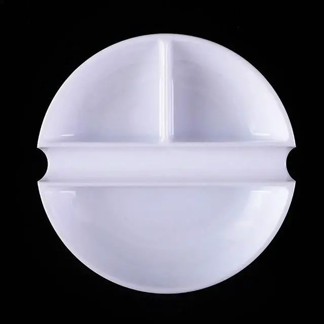 Alt view image 3 of 3 - 3Pcs Safe Premium Plastic Paint Trays Palette Set Space Saving for Artists Students Kids Painting Drawing Color