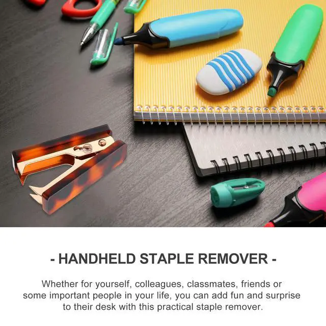 Alt view image 3 of 3 - Modern Acrylic Desktop Staple Remover Compact Staples Puller Tool Smooth Quiet Operation Office Classroom Home
