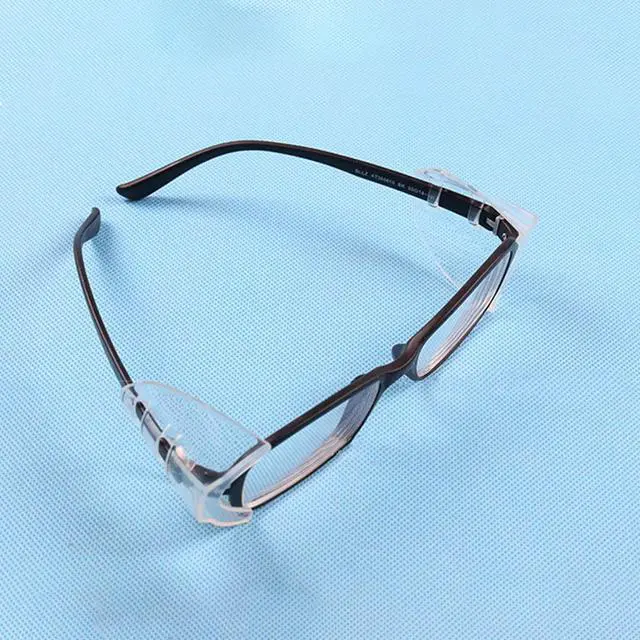 Alt view image 3 of 3 - 5Pairs Lightweight Tpu Glasses Side Shields Dual-Hole Design for Side Eye Protection Comfortable Fit Easy Install Removable