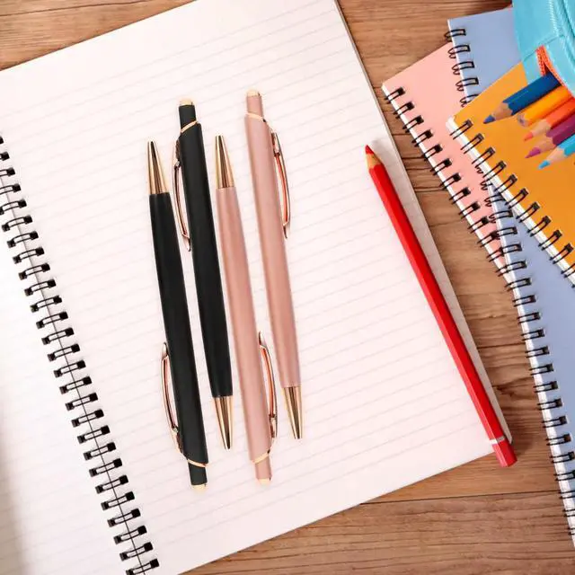 Alt view image 3 of 3 - 4Pcs Press Ballpoint Pens l Multi-Function Writing Pen Smooth Ink Comfortable Grip Daily Use Business Gifts