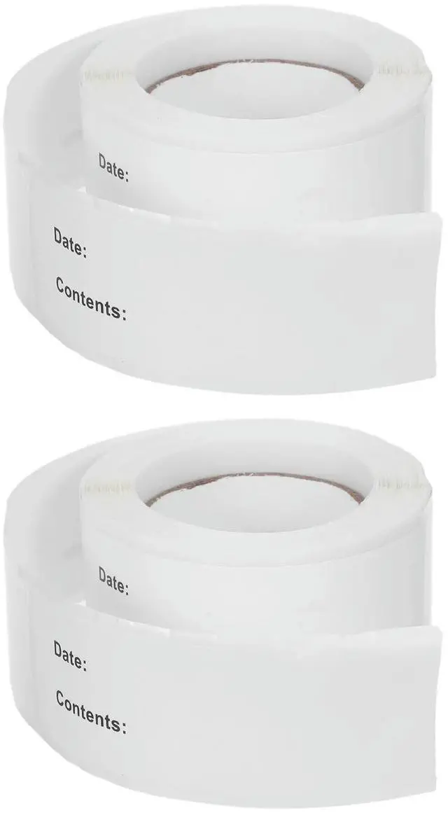 Main image of 2 Rolls English Record Date Stickers Eco-Friendly Natural Paper Self-Adhesive Food el for Kitchen Home Classroom Craft DIY