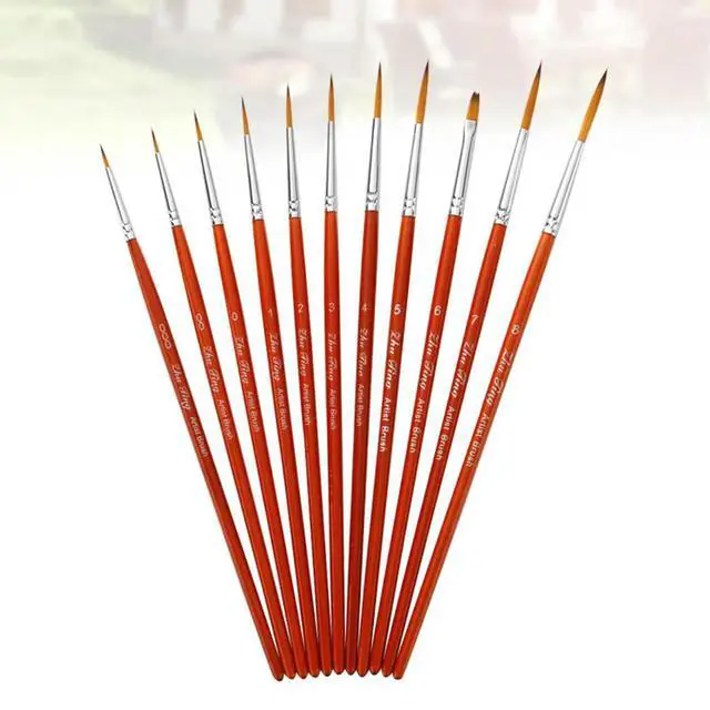 Alt view image 2 of 3 - 1Set Long Pole Line Drawing Pen Nylon Brush for Sketching Painting Acrylic Watercolor Gouache Detail Miniature Paint Pen