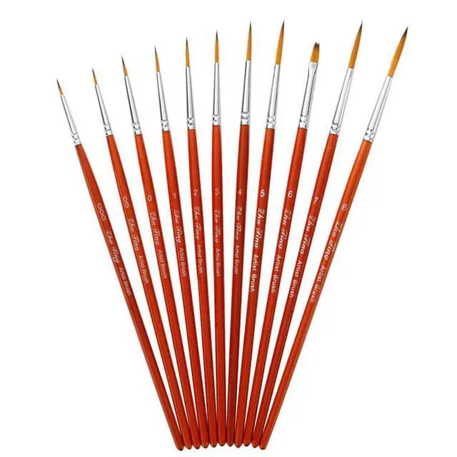 Alt view image 3 of 3 - 1Set Long Pole Line Drawing Pen Nylon Brush for Sketching Painting Acrylic Watercolor Gouache Detail Miniature Paint Pen