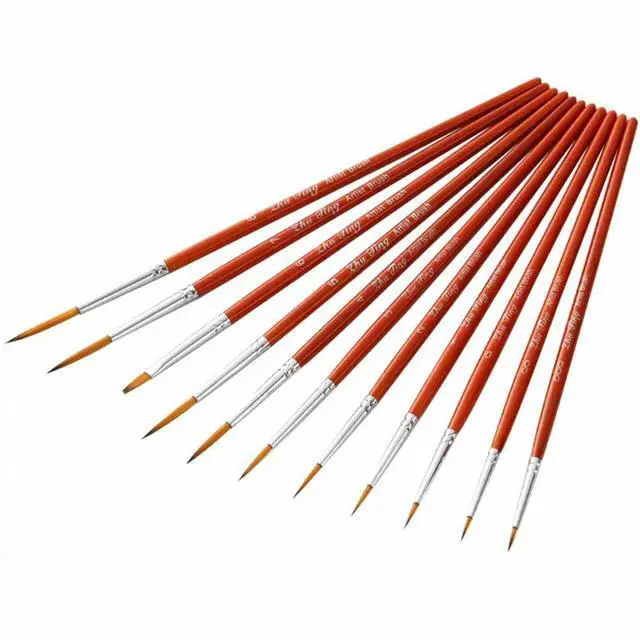 Main image of 1Set Long Pole Line Drawing Pen Nylon Brush for Sketching Painting Acrylic Watercolor Gouache Detail Miniature Paint Pen