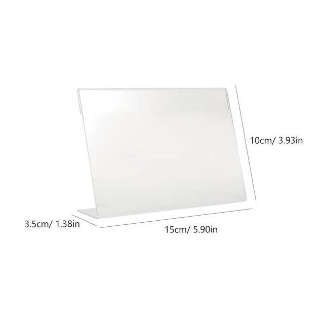 Alt view image 2 of 3 - 3Pcs Acrylic Price Display Holder Sign el Holder for Retail Market Supermarket Store Multi-Function Price Tag Stand