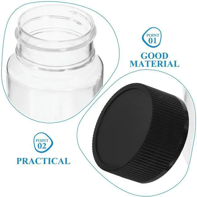 Alt view image 3 of 3 - 12pcs 50ml Wide Mouth Sampling Bottles Leak Proof Small Vials Home Travel Containers Bottle Sample Seal Container