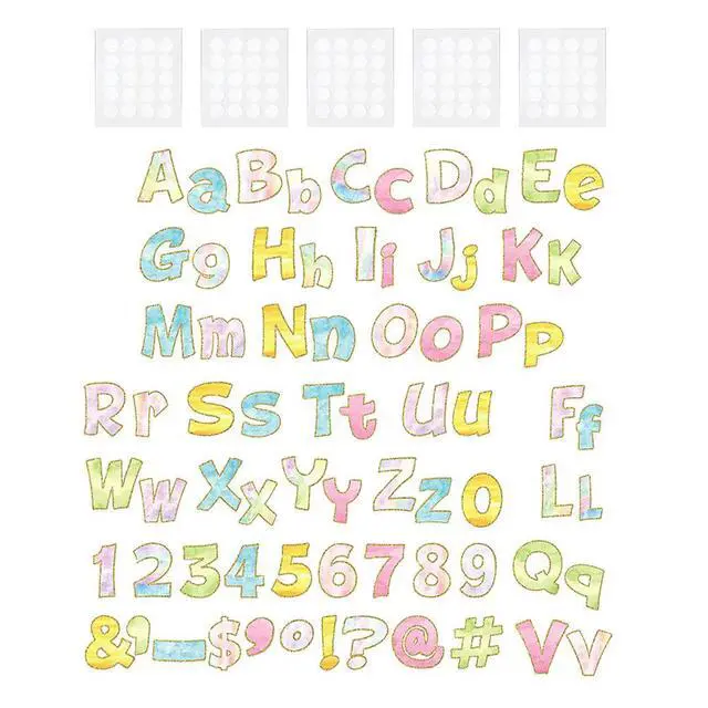 Alt view image 2 of 3 - 1Set Watercolor Classroom Decor Paper Letters Set for Bulletin Board Wall Door Playroom Kindergarten Party DIY Decoration Large