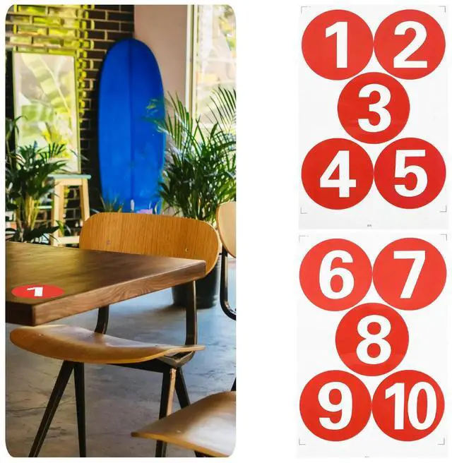 Main image of 2 Sheets Creative Waterproof Number Pasters Round Design Vibrant Colors for Party Gifts Children Activities Craft Projects