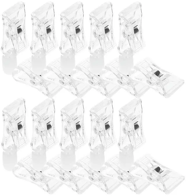 Main image of 10Pcs Double Sided Plastic Clip Price Tag Holder Sign Display Stand for Merchandise Banner Photo Memo Office Desktop Decoration