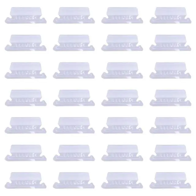Alt view image 2 of 3 - PVC el Holder Transparent Tooth Clamp for Price Tags Memo Clips Signage Holders Small Light Easy Clip on Shelves Retail Use