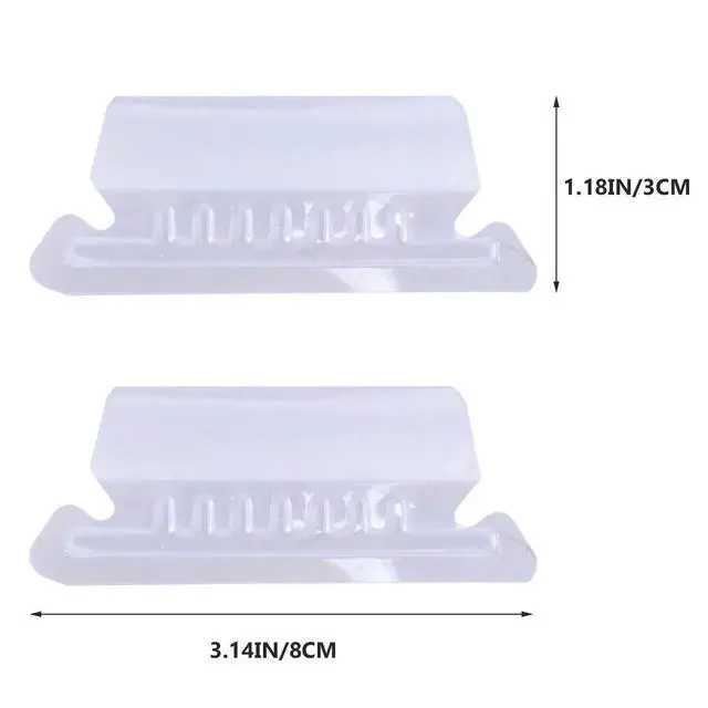 Alt view image 3 of 3 - PVC el Holder Transparent Tooth Clamp for Price Tags Memo Clips Signage Holders Small Light Easy Clip on Shelves Retail Use