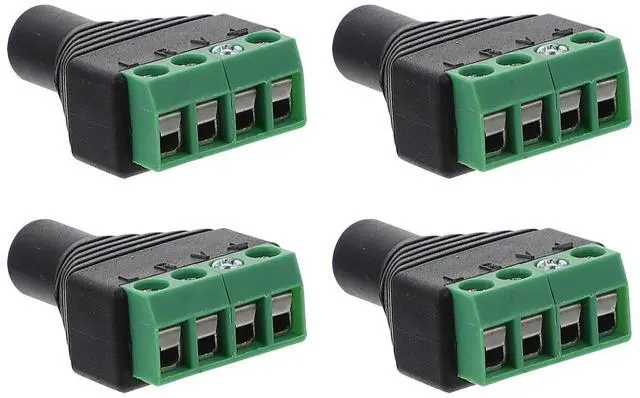 Main image of 4Pcs 3.5mm Stereo Female Audio Terminal Block Panel Mount Solderless Adapter for Headphone Jack Wiring DIY Projects Stereo