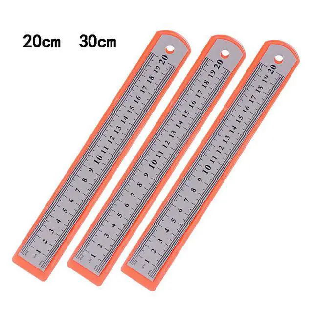 Alt view image 2 of 3 - 8Pcs Stainless Steel Straight Ruler Double Sided Measuring Tools for Carpentry Engineering l Painting School Use Stationery
