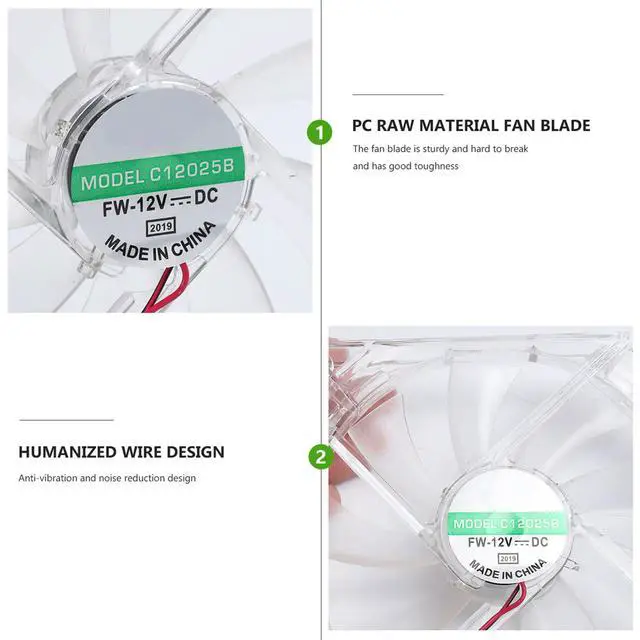 Alt view image 3 of 3 - 12Cm LED CPU Cooling Fan for Laptops and Desktops Ultra Quiet Efficient Heat Dissipation Copper Core Silent Radiator Computer