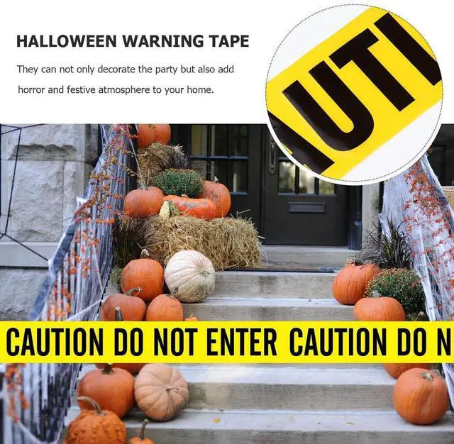 Alt view image 3 of 3 - 1Pcs Halloween Party Decoration Caution Tape Pe Material Spooky Atmosphere Cordon Tape for Home Bar Ktv Haunted House Event