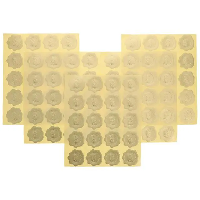 Alt view image 2 of 3 - 5 Sheets Love Design Seal Stickers Smooth Sticker for Envelope Wedding Invitations Packaging Stickers for Envelopes