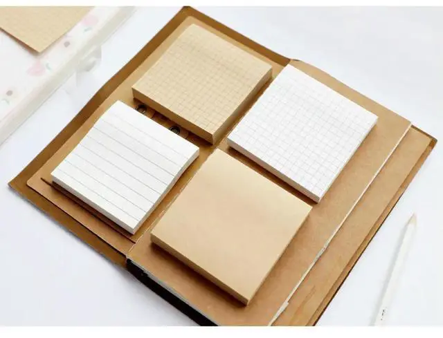 Alt view image 3 of 3 - 7Pcs Premium Cowhide Paper Horizontal Lined Strong Clean Removal Adhesive for Office Supplies Message Notes