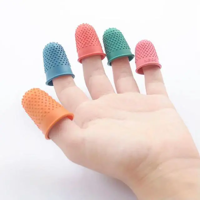 Main image of 30Pcs Rubber Finger Protective Cover Lightweight Easy-Wear Finger Sleeves for Retail Counting Notes Anti-Scalding