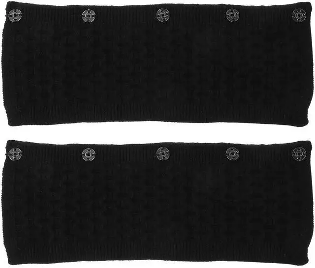Main image of 2Pcs Black Universal Woolen Headphone Protective Covers Headband Cushions Scratch Resistant Replacement Pads Dustproof Winter