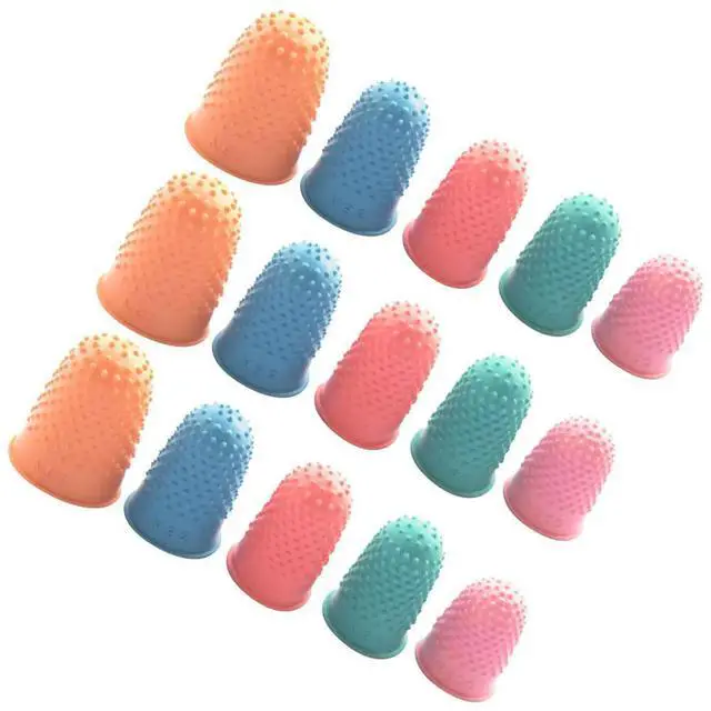 Alt view image 2 of 3 - 30Pcs Rubber Finger Protective Cover Lightweight Easy-Wear Finger Sleeves for Retail Counting Notes Anti-Scalding
