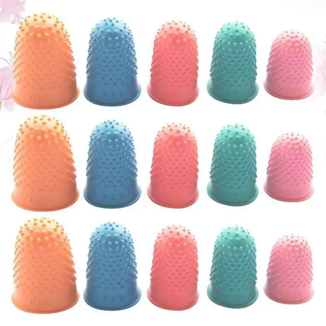 Alt view image 3 of 3 - 30Pcs Rubber Finger Protective Cover Lightweight Easy-Wear Finger Sleeves for Retail Counting Notes Anti-Scalding