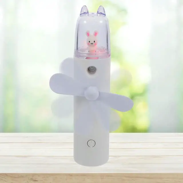 Alt view image 2 of 3 - 1Pcs Water Misting Fan USB Rechargeable Cooler Silent Balanced Blades Summer Must-Have Personal Mini Fan for Travel