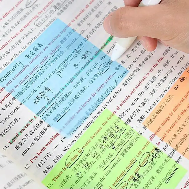 Main image of Reusable Self-Adhesive Memo Stickers Smooth Writing Non-Smudge Note Pads for Office School Home Daily Use