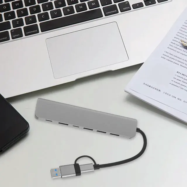 Main image of 7 in 1 USB Expander Hub Multi-Port Splitter Adapter Type-C Docking Station for Laptop Multiple USB Ports Extension