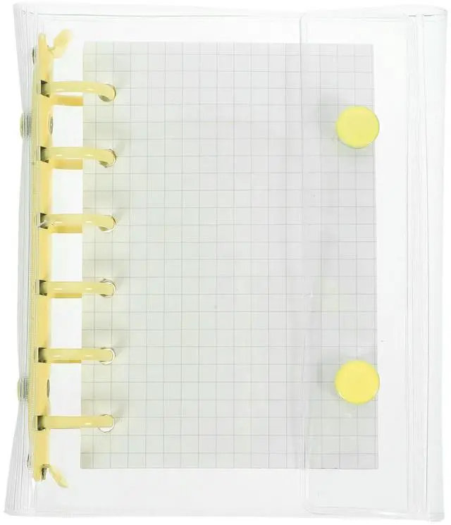 Main image of Loose-Leaf Notebook Mini Buckled Transparent Cover Creative DIY Scrapbook Lovely Notepad Daily Planner Recording Diary Organizer