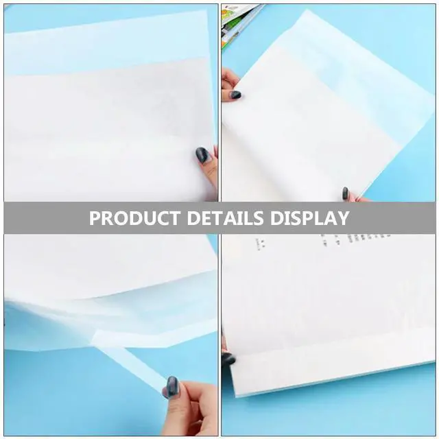 Alt view image 2 of 3 - 10 Sheets A4 Plastic Book Cover Protector Clear Reusable Book Sleeve for Textbooks Notebooks Magazines Files Anti-Scratch