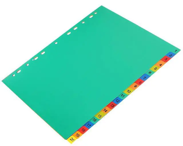 Main image of 20Pcs Index Pages Divider Tabs Writable Plastic Binder Dividers for Organizing Notebooks Loose-Leaf Files Binder Dividers