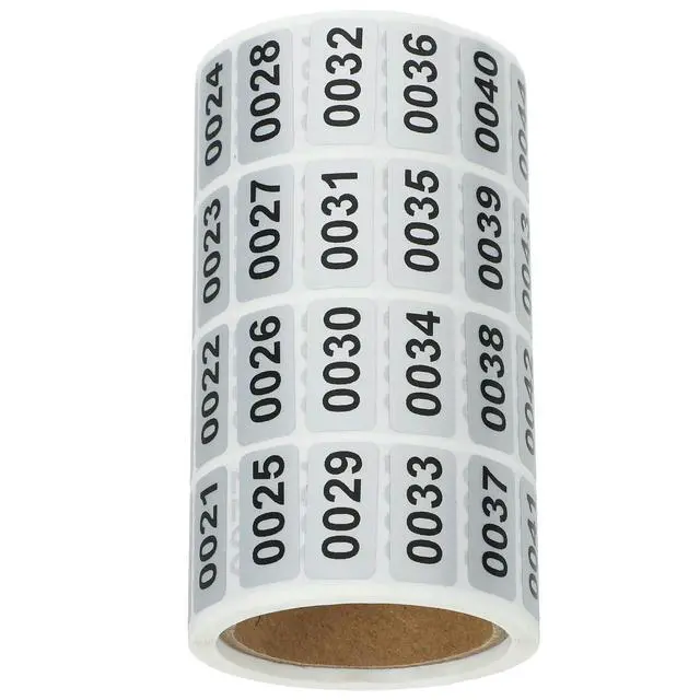 Alt view image 3 of 3 - Number Stickers Self-Adhesive Rectangular Removable PVC Number els for Organization Office School Use