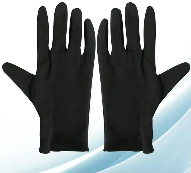 Alt view image 2 of 3 - 12Pairs Cotton Protective Gloves Lightweight Work Gloves for Industrial Gardening Cleaning Fingerprint-Free Use