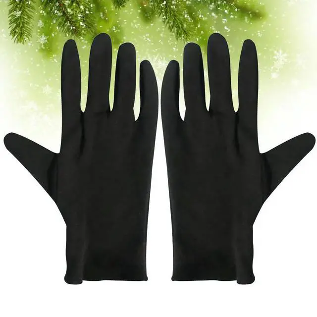 Alt view image 3 of 3 - 12Pairs Cotton Protective Gloves Lightweight Work Gloves for Industrial Gardening Cleaning Fingerprint-Free Use