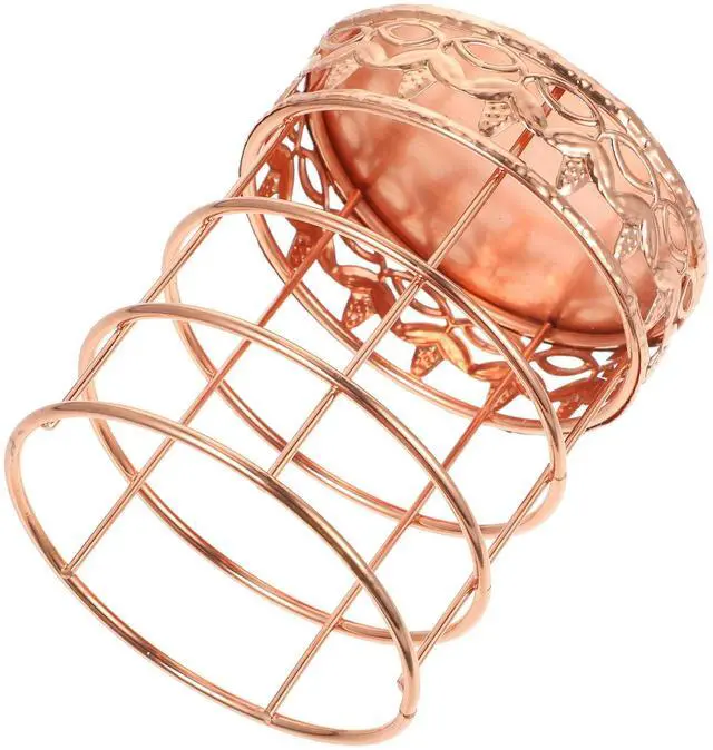 Main image of Rose Gold Pen Holder l Mesh Design Crack Resistant Non-Slip Base Easy Clean Desk Organizer for Office Desk School Supplies