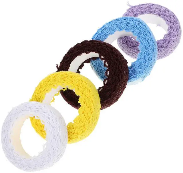 Main image of 5 Rolls Self-Adhesive Lace Tape Cotton Material Decorative Lace Tapes for Cards Making Handicrafts Diaries Scrapbook Albums