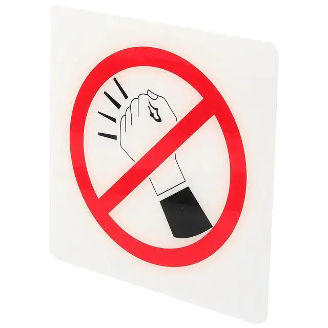 Alt view image 2 of 3 - Acrylic No Knocking Sign Heavy Duty Scratch Resistant SleFlat Surface Warning Indicator for Doors Walls Hotels Offices